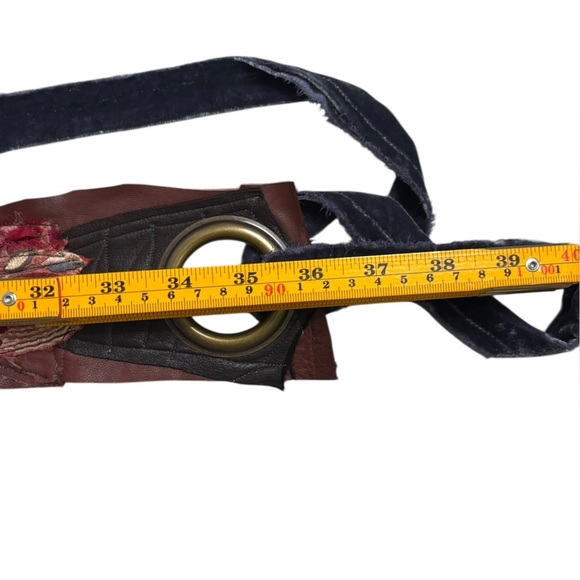 Boho Shabby Chic Leather Art To Wear Patchwork Handmade Belt - Picture 11 of 12